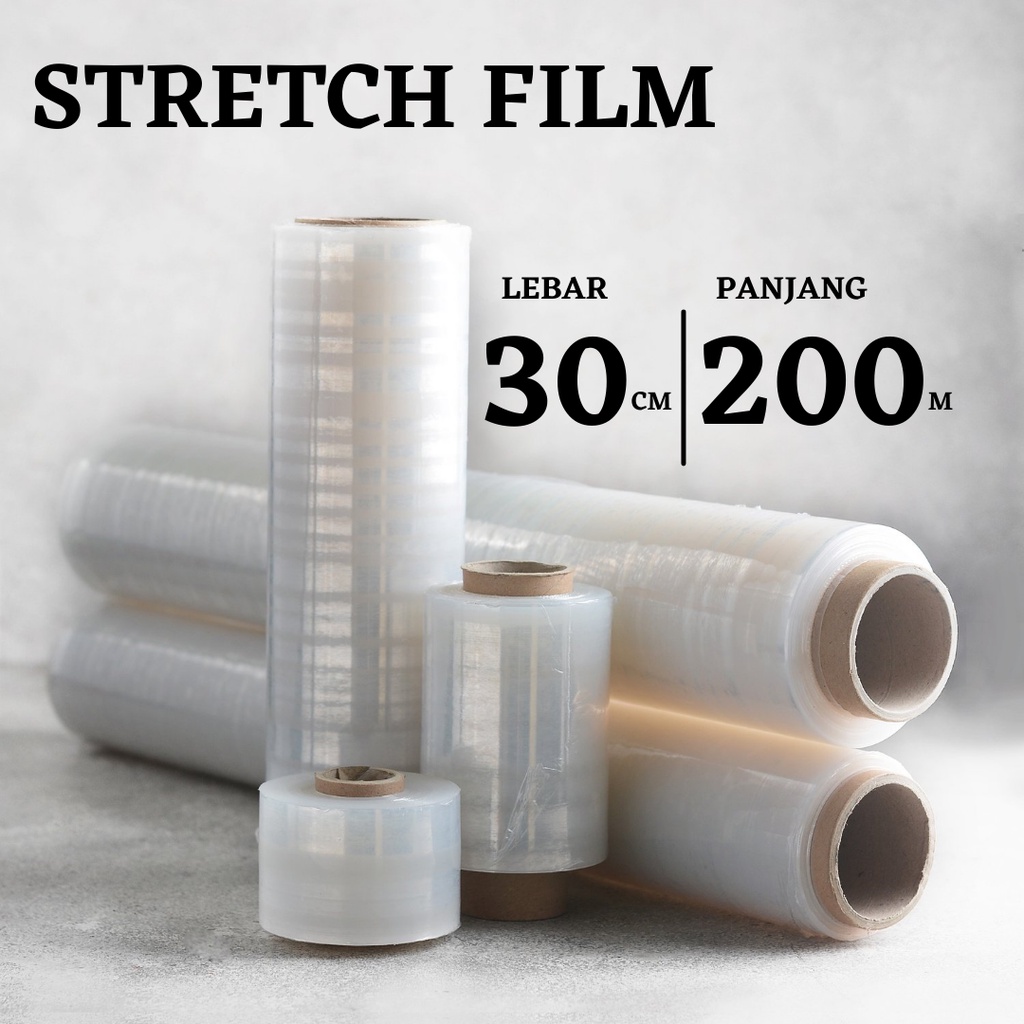 Jual PLASTIK WRAP WRAPPING - STRETCH FILM BENING 30X200 | Shopee Indonesia