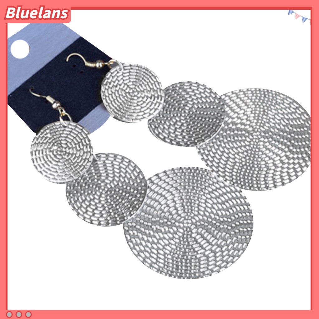 Bluelans Fashion Lady Elegant Multi-Layer Round Long Drop Dangle Hook Earrings Jewelry Gift