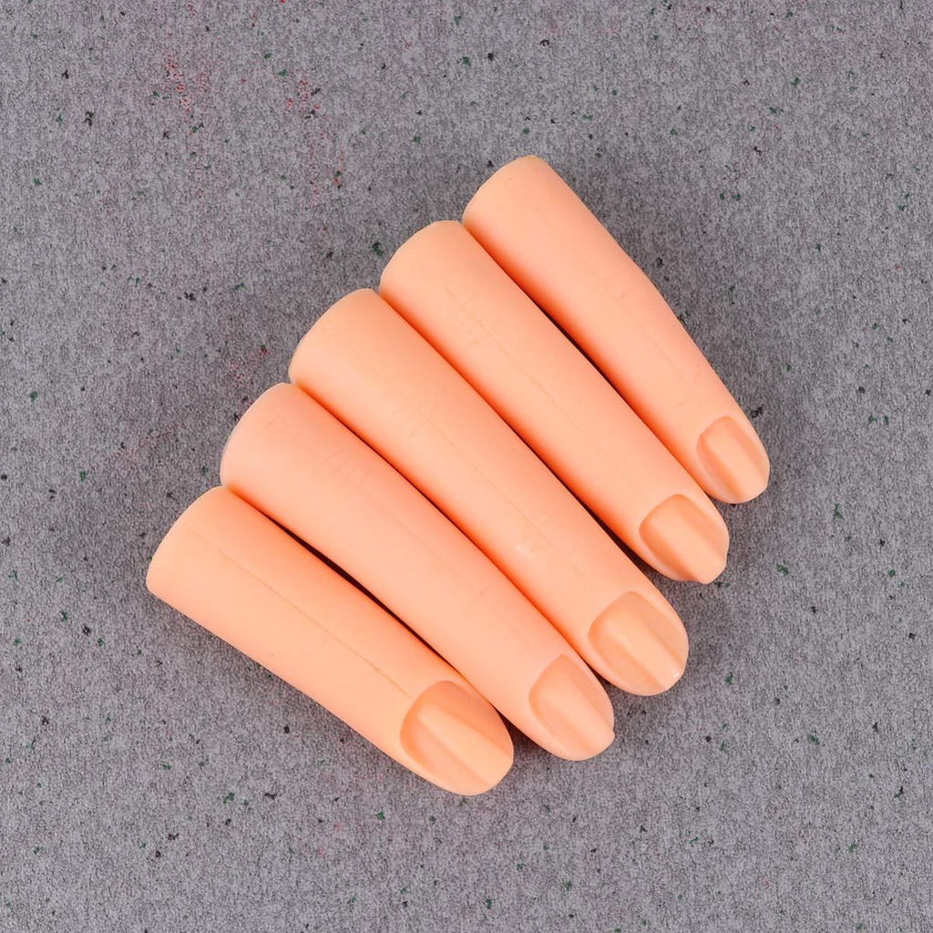 Mxbeauty Fake Fingers 5Pcs/set Alat Nail Art Silikon Model Praktek