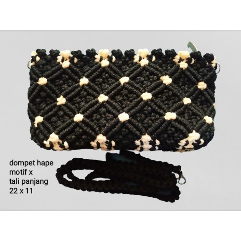 Dompet Rajut tali panjang / dompet tali kur / dompet selempang