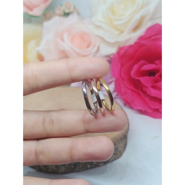 cincin titanium 3 warna 3 pcs