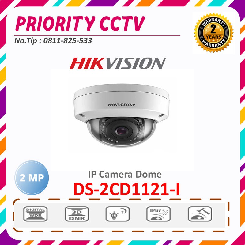 HIKVISION IP Camera Dome 2MP DS-2CD1121-I 2.8mm