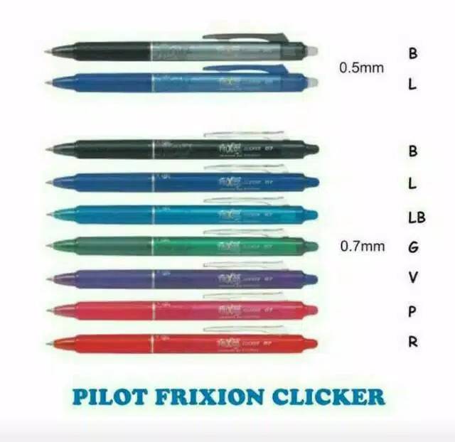 

RB Pulpen Frixion Clicker / Pilot Frixion Clicker / Erasable Pen 100% ORIGINAL