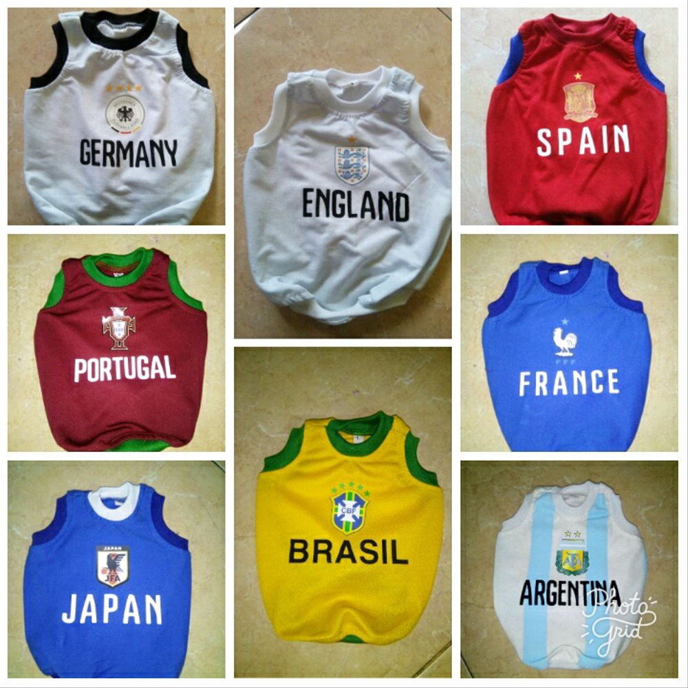 Baju kucing anjing bola piala dunia 2018 Murah