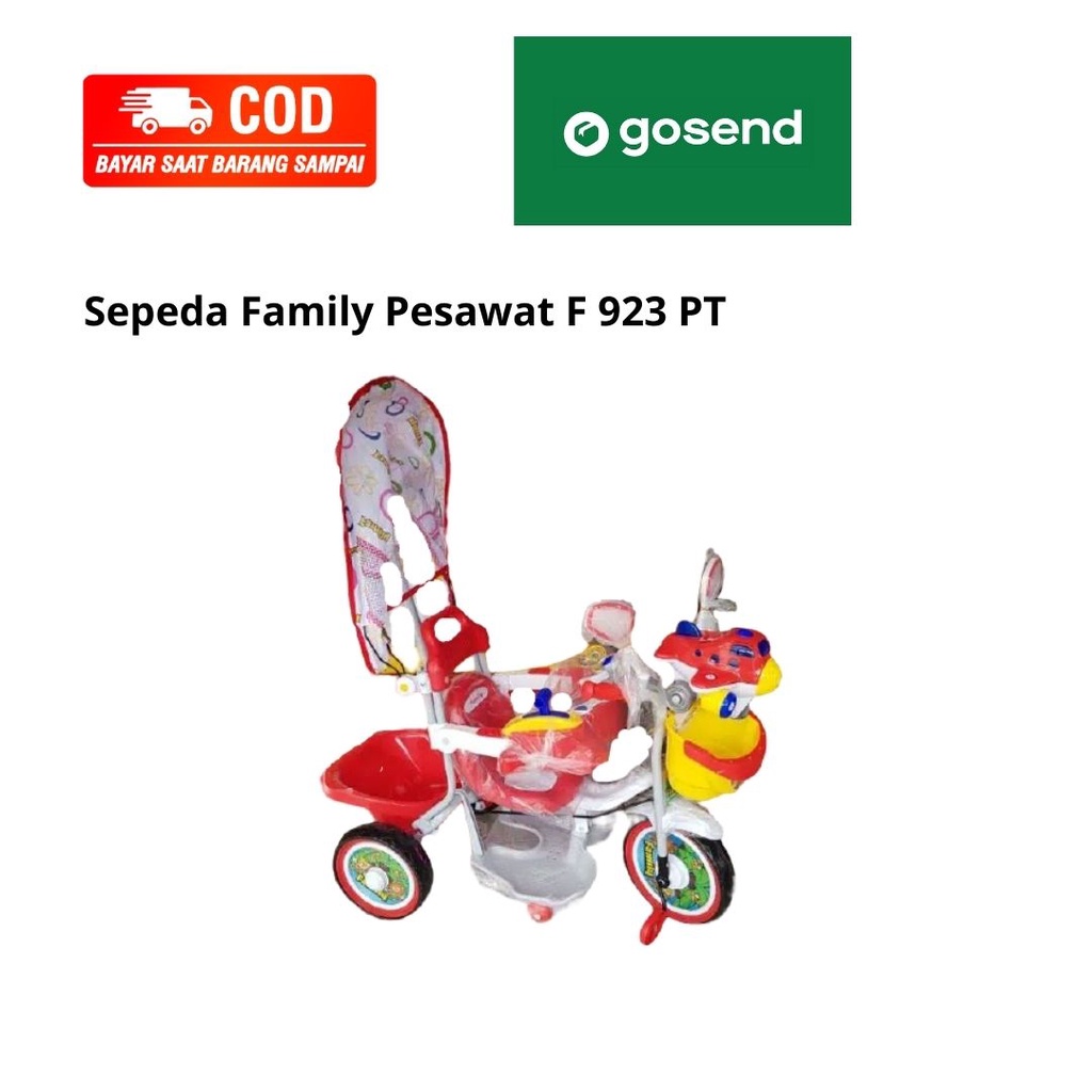 Family Sepeda Roda 3 Pesawat / Sepeda Family Super Hero / Sepeda Anak Family Roda 3