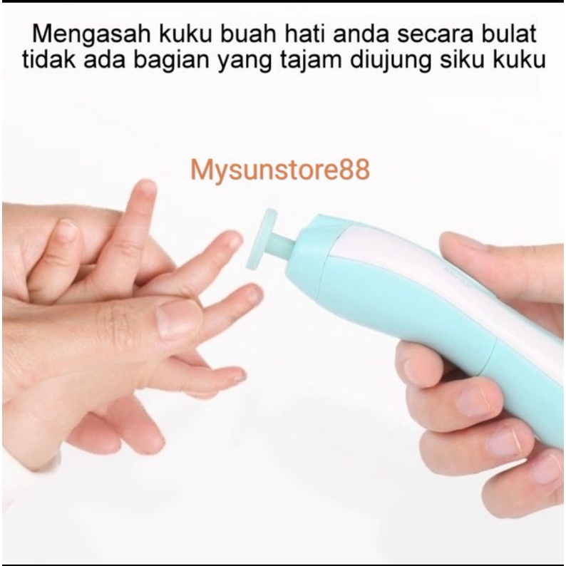 Gunting Kuku Elektrik Bayi &amp; Dewasa Electric Nail Trimmer Manicure Set MS88