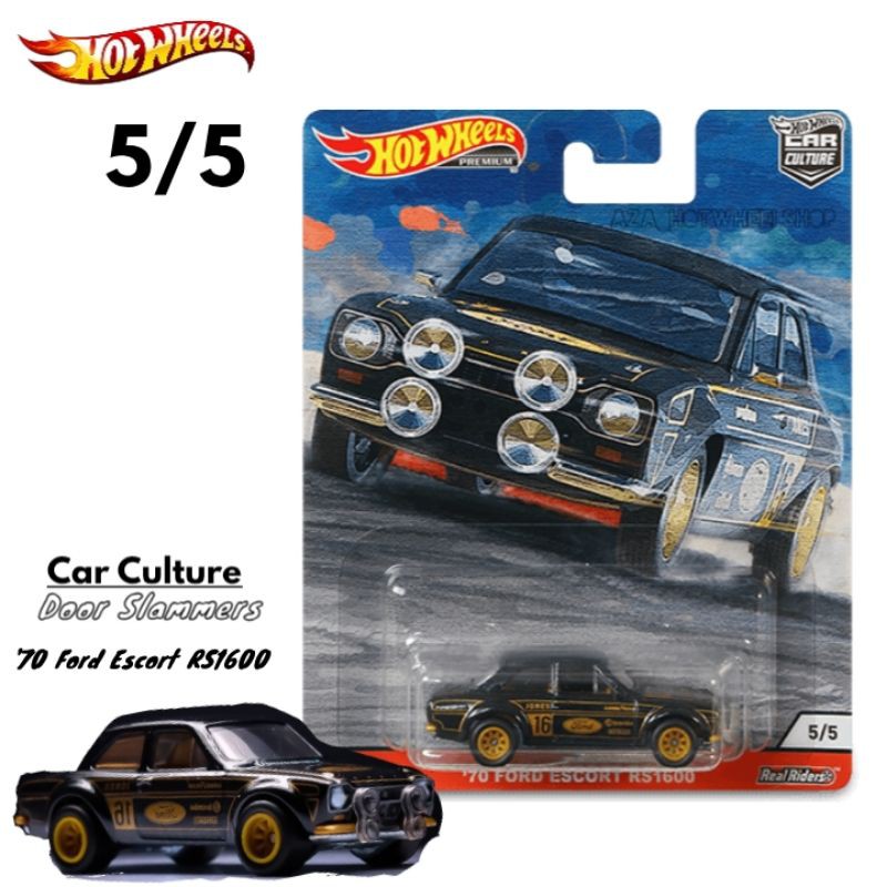 BEST SELLER | Diecast Hot Wheels 70 FORD ESCORT RS1600 Hitam HW Hotwheels Premium Car Culture Door Slammers Mobil Mainan Anak RS 1600