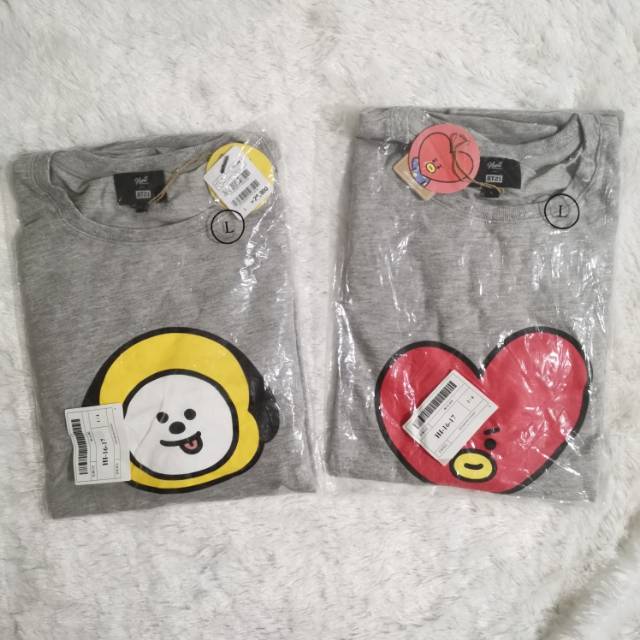 READY STOCK BT21 ORIGINAL HUNT OFFICIAL LINE FRIENDS - LONG SLEEVE TOP T-SHIRT - TATA CHIMMY