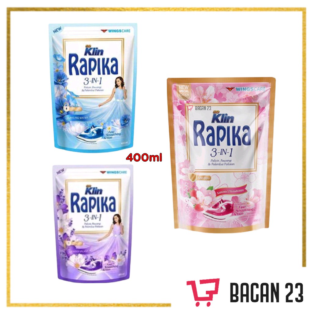 Wings Care So Klin Rapika 3in1 (400ml)/ Pewangi Pakaian/ Bacan23