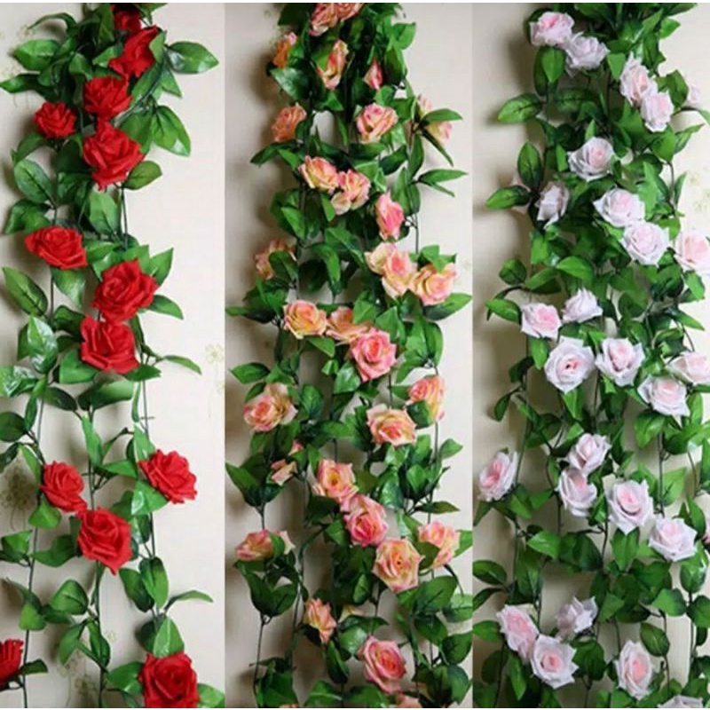 bunga plastik/bunga rambat/bunga artificial/bunga mawar plastik