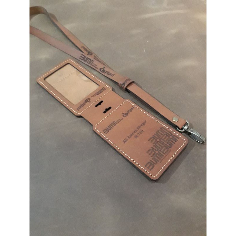 

NAME TAG HOLDER ID CARD KULIT GANTUNGAN ID CARD KULIT CUSTOM TAN CH
