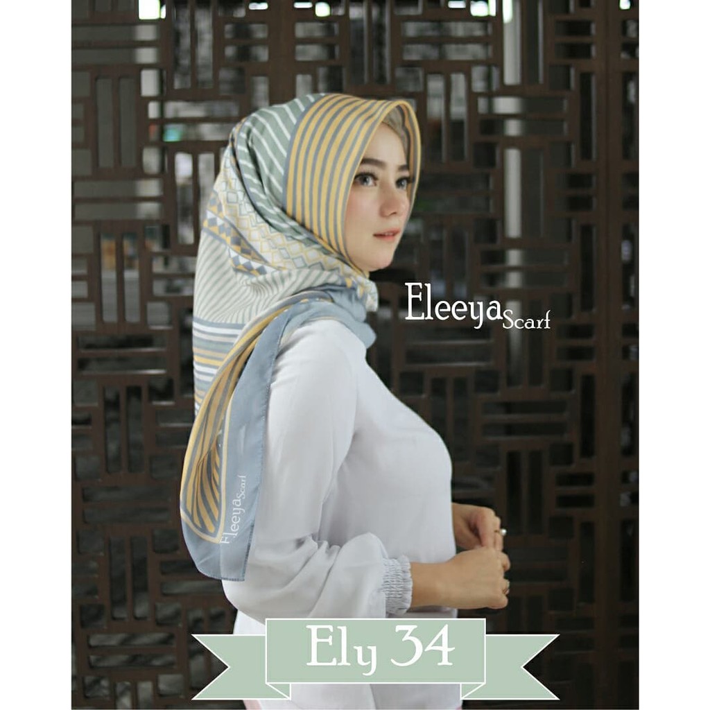 HIJAB SEGIEMPAT MOTIF ELY 34 ||  Eleeya Scarf