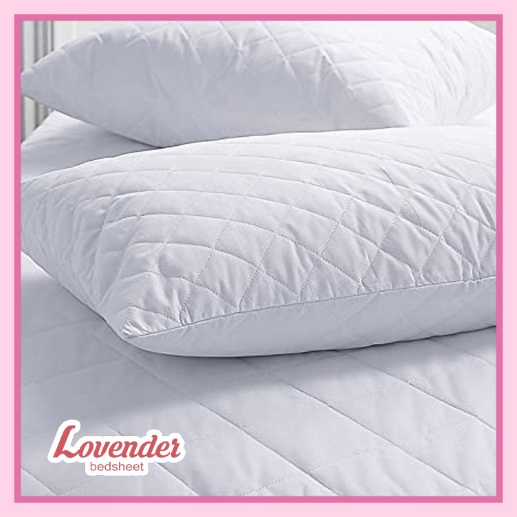 Matras protector bantal/ guling ukuran normal standard / kingkoil [LOVENDER BEDSHEET]