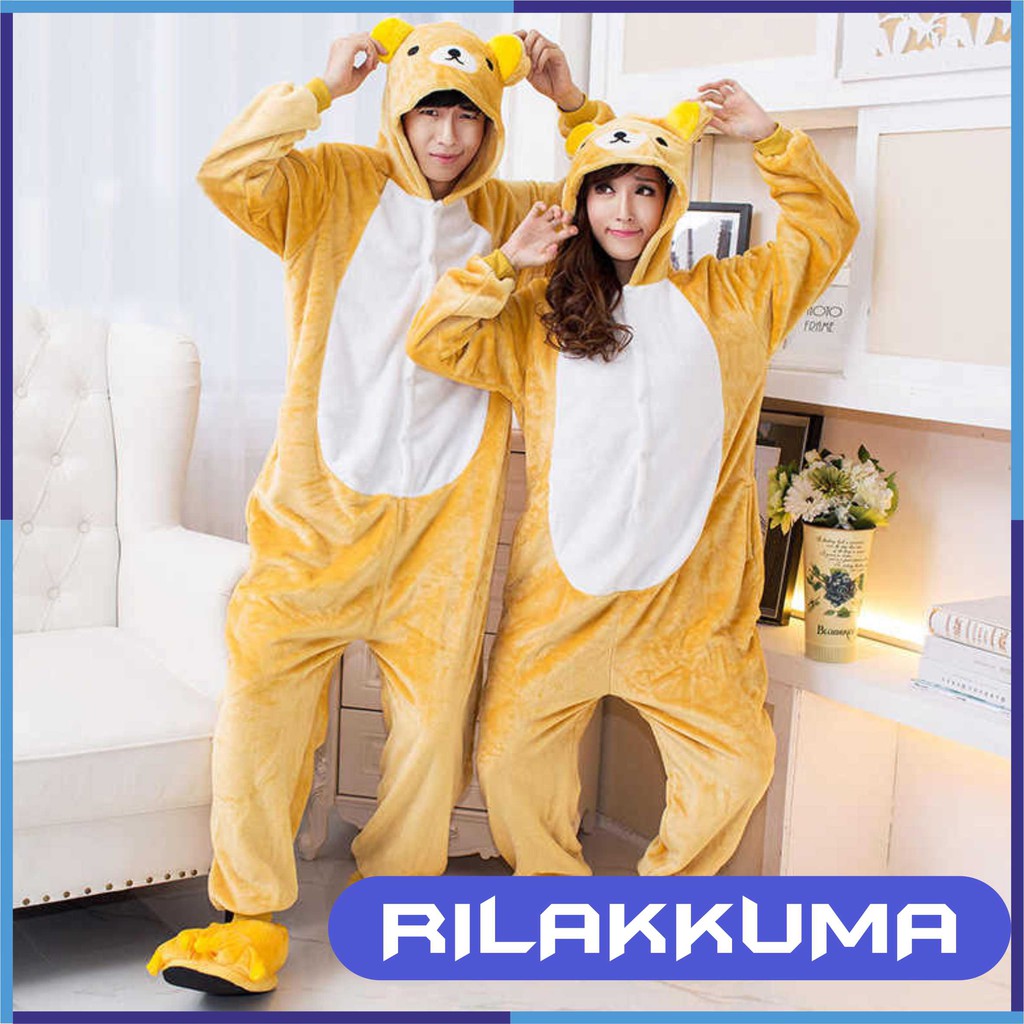 Kostum Pajamas Karakter Costume Rilakkuma Onesie Dewasa Unisex