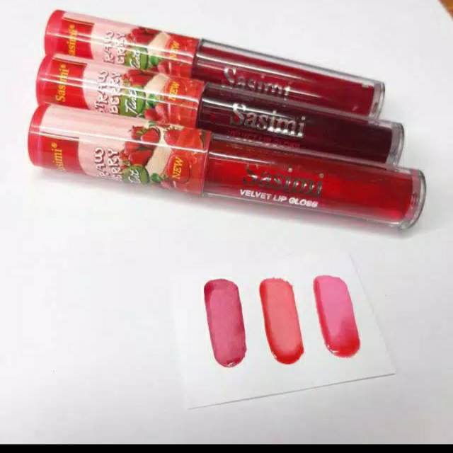 Liptint sasimi strawberry ecer