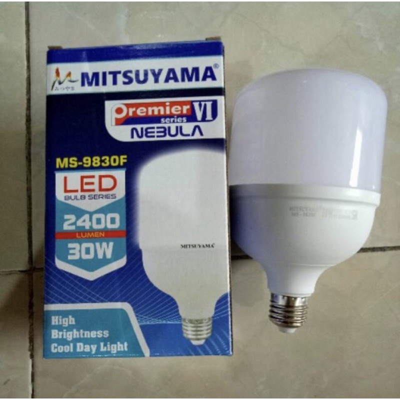 Bohlam lampu LED 30 watt MS 9830F Mitsuyama Nebula Premier SNI series VI 2400 lumes super terang dan hemat energi MURAH BERKUALITAS