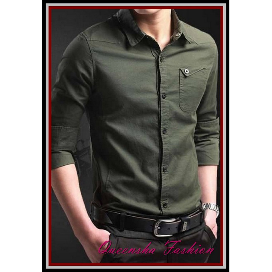 Jual MILLER ARMY ( Kemeja Pria Slimfit ) | Shopee Indonesia