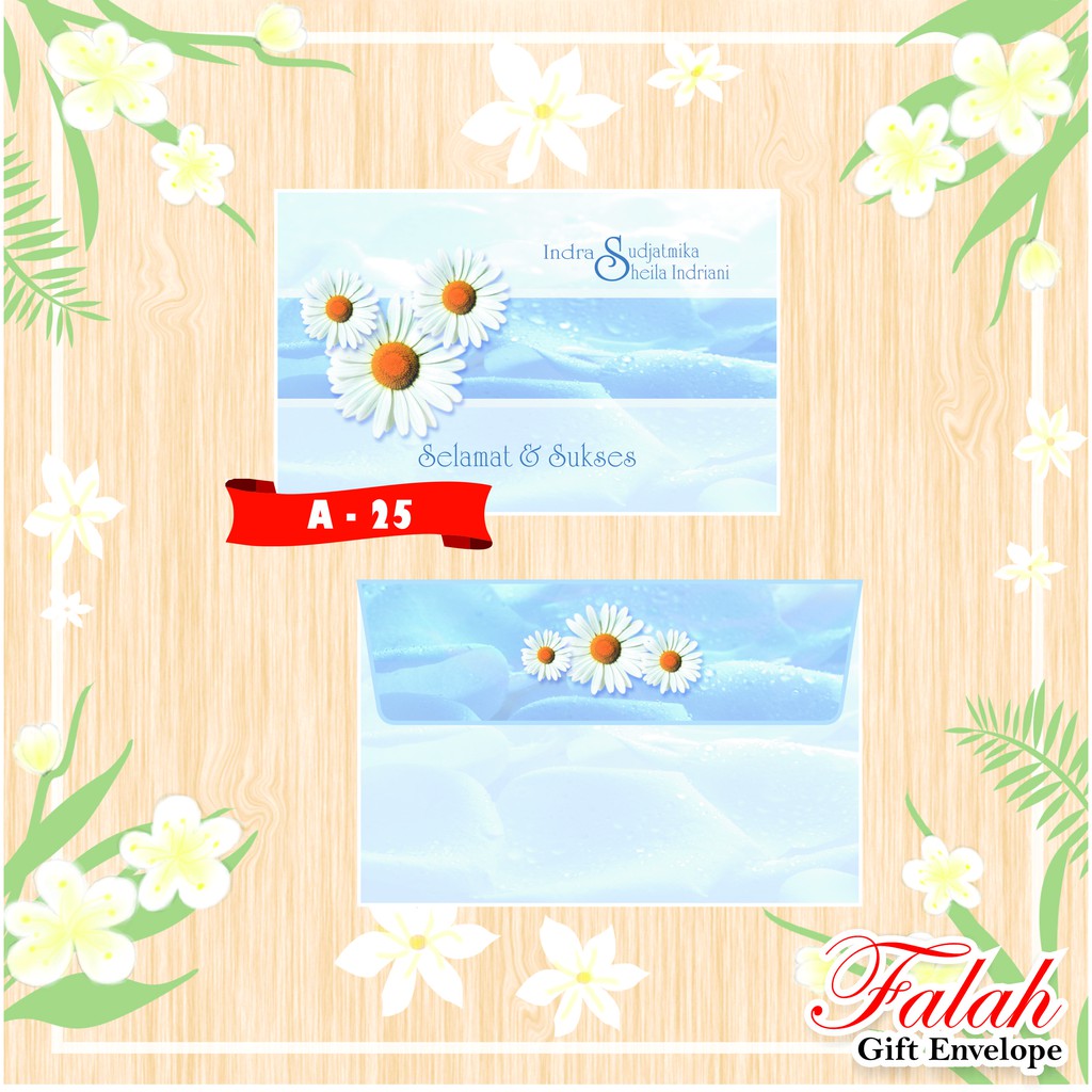 

Amplop Motif kode A 25 isi 50 lembar