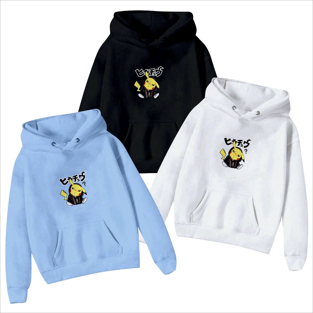 Sweater Anak Pokemon Boy Keren Pikachu Sweater Hoodie Anak Perempuan dan Laki laki Sweater Anak unisex Usia 3-7thn