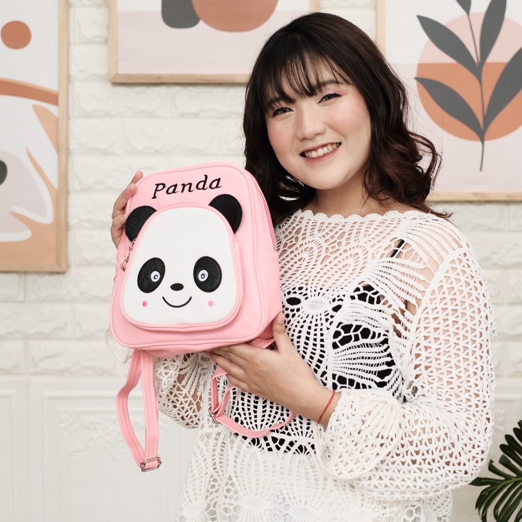 tas ransel anak lucu import panda tas wanita