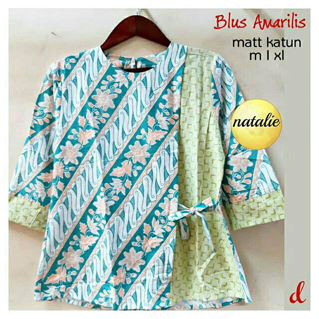 Blus Batik Wanita Kantoran/ Blus Batik Seling Terbaru/ Blus Batik Wanita Trendy
