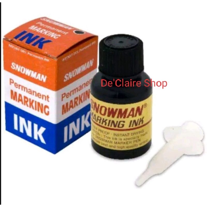 

Tinta Spidol Marker Permanent SNOWMAN / Refill Tinta Permanen Hitam Merah Biru