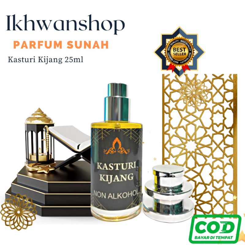 Kasturi Kijang Minyak Wangi Arab Saudi Parfum Non Alkohol 25ml minyake Ibadah Sholat Asli Bibit kast