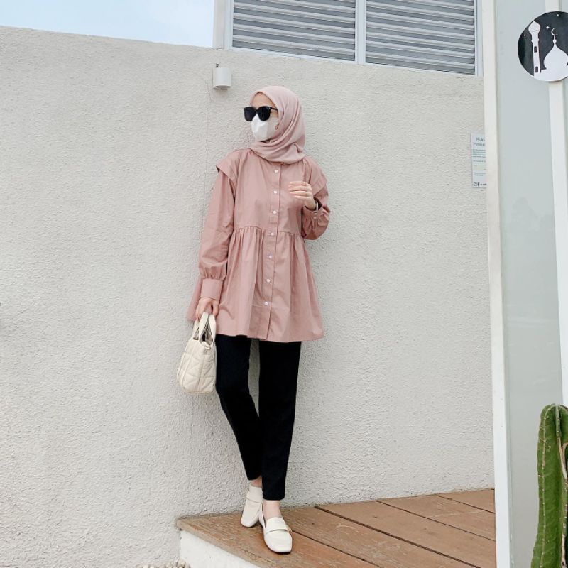 moia top ROSETAN & made pants BLACK by cottontrend
