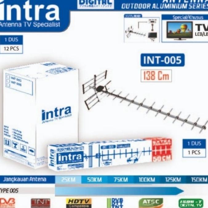 Antenna Intra INT005 INT 005 138CM Antena TV Luar Outdoor Digital LED