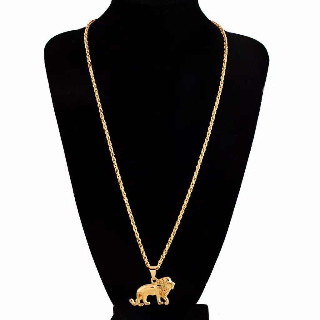 Kalung pria macan singa punk style men necklace cats series