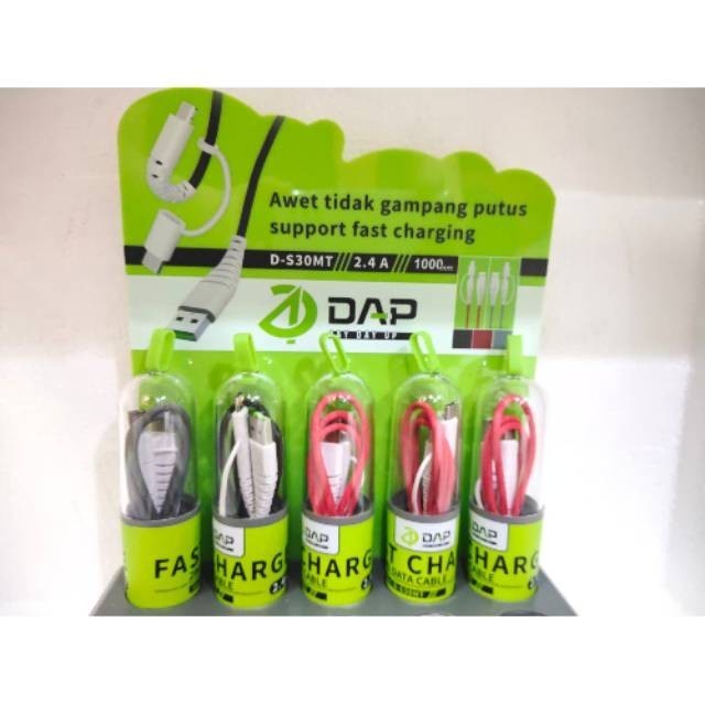 KABEL DATA DAP D-S30MT MICRO &amp; TYPE C 2IN1 ORIGINAL FAST CHARGING