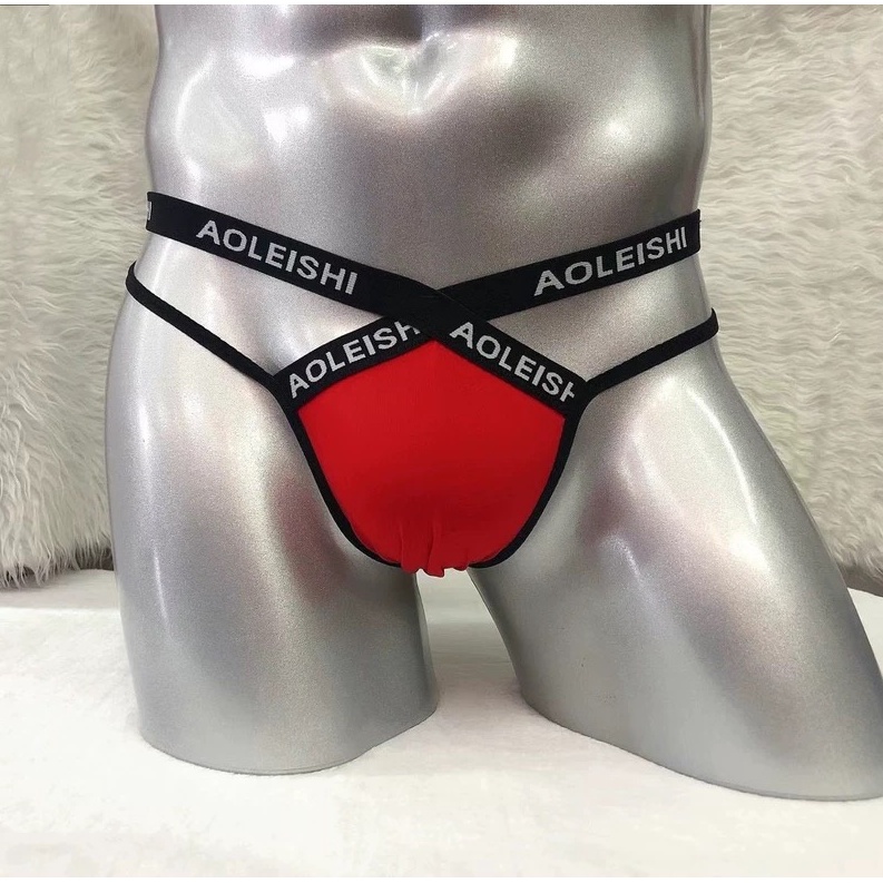 Celana Dalam Pria Low Waist jaring Silang berbentuk G String Pria Men's T-Back Thongs Y060