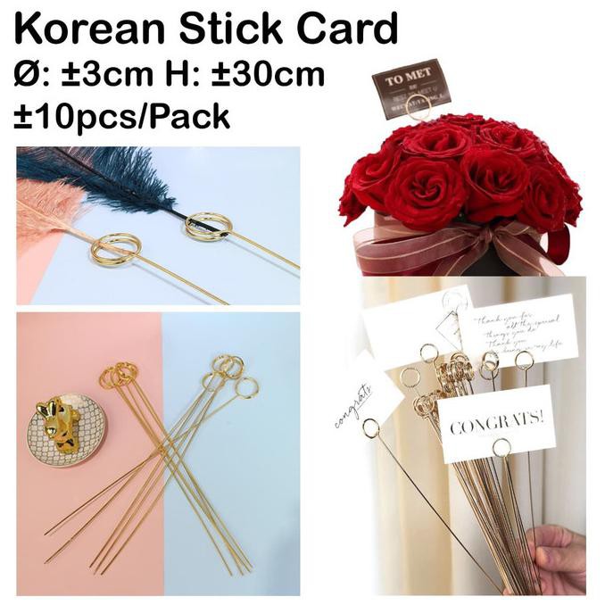 

Produk Unggulan] Korean Stick Card - Kartu Ocapan - Gagang - Kado - Dekorasi - Florist