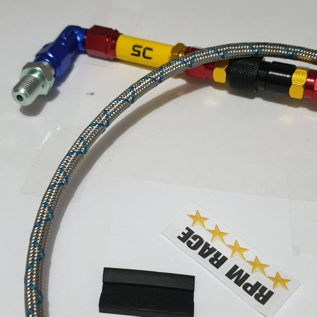 Kabel Selang Rem Depan Sc Psi Serat 95Cm Asli Thailand Universal