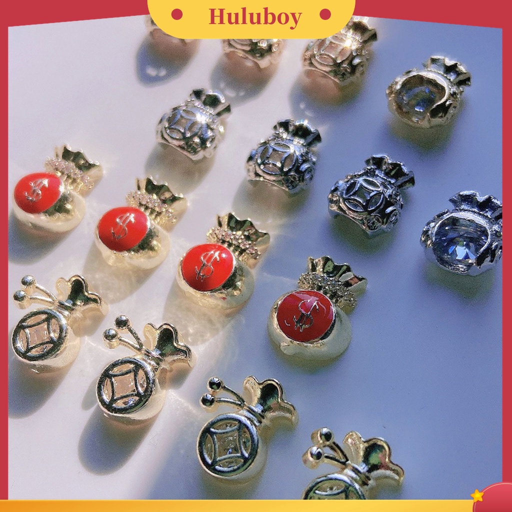 Huluboy Huluboy♡ Perhiasan Aksesoris Dekorasi Kuku Bahan Cubic Zirconia Alloy Untuk Salon