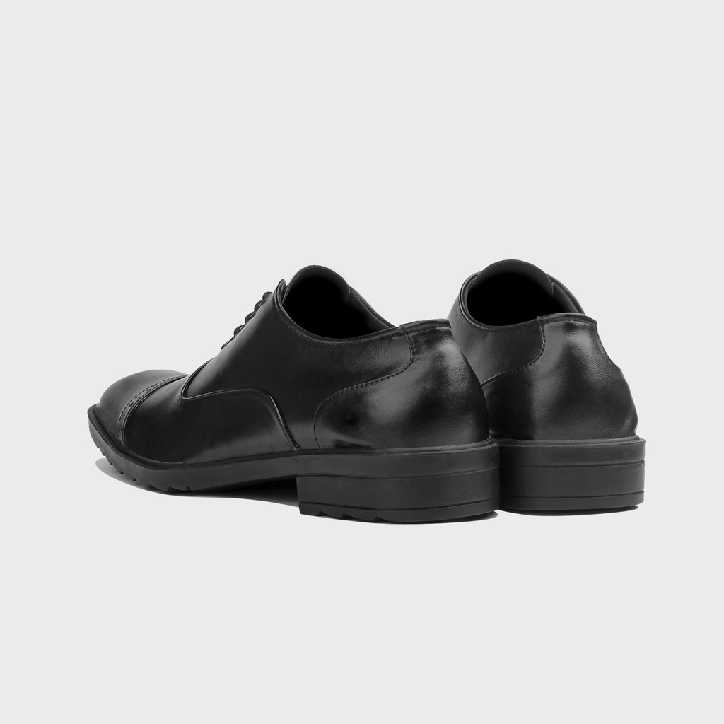 Evolva Black | Sepatu Oxford Pantofel Formal Kasual Kerja Kuliah Pria/Cowok/Men Ori Lokal | FORIND x Erabor