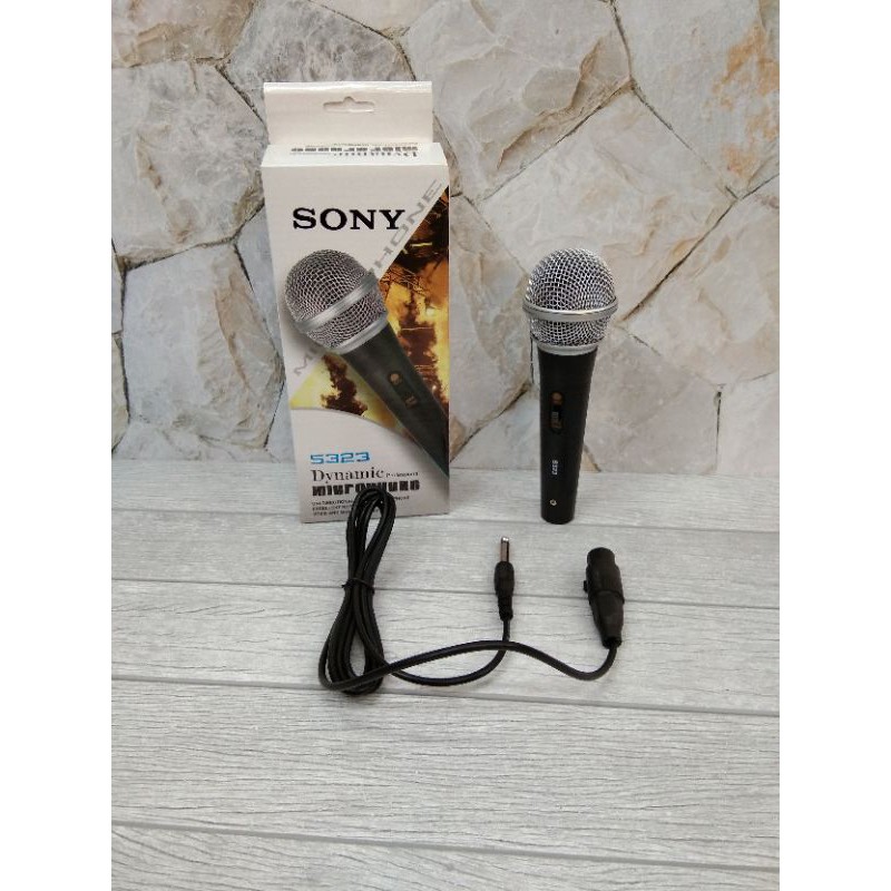 Microphone Kabel Sony S-323 Dynamic/Mic Murah Kabel Sony S-323