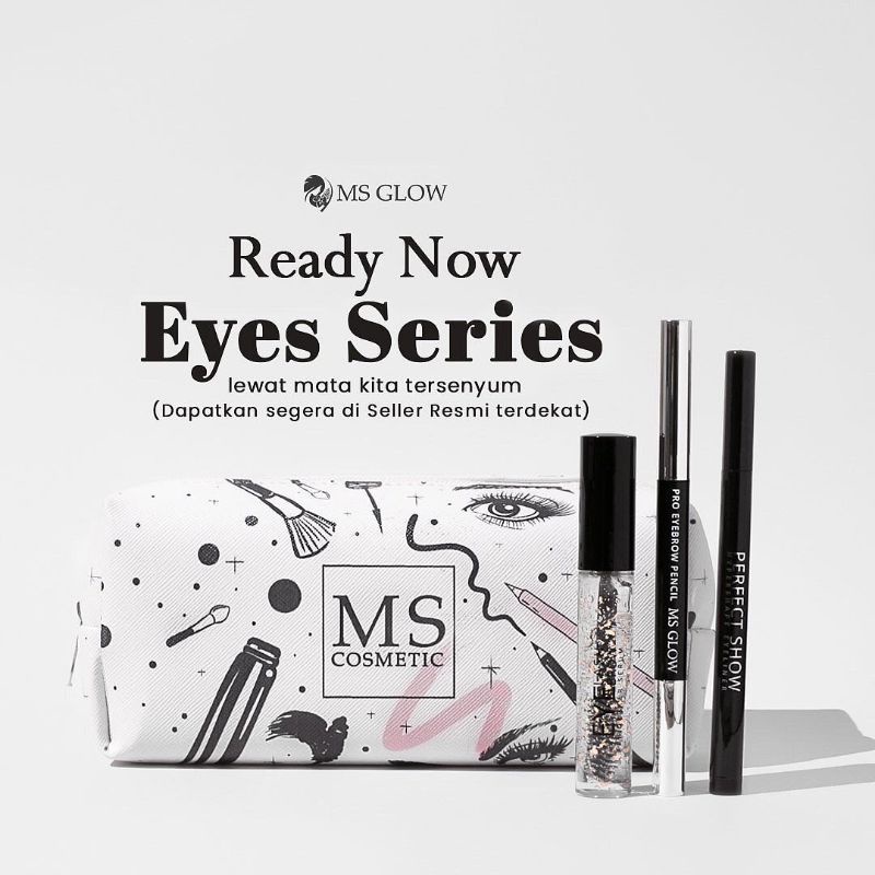 Eyes Series MS Glow/Eye Brow pencil dark brown/grey, eyeliner, eyelash serum