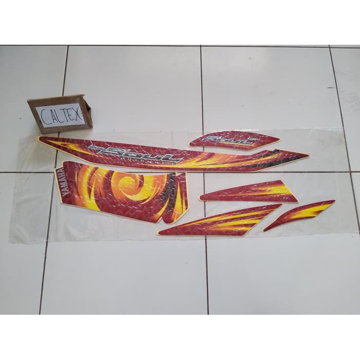 Striping Yamaha Mio Soul 2007 2008 Merah