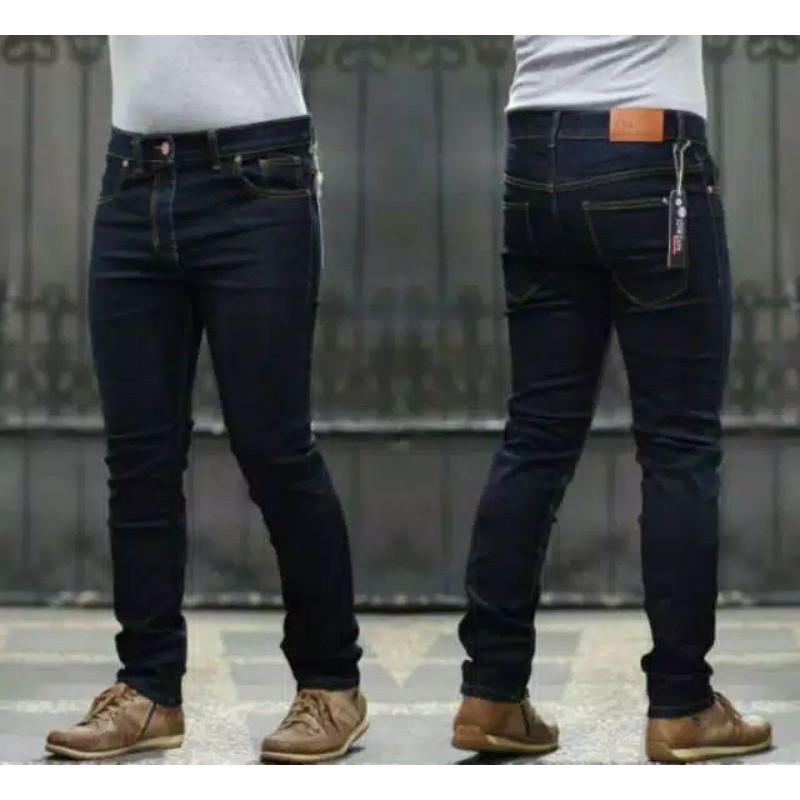 Celana Jeans Slimpit Pria Stret Original Celana Levis Cowok Murah Size:S-XL.33-36