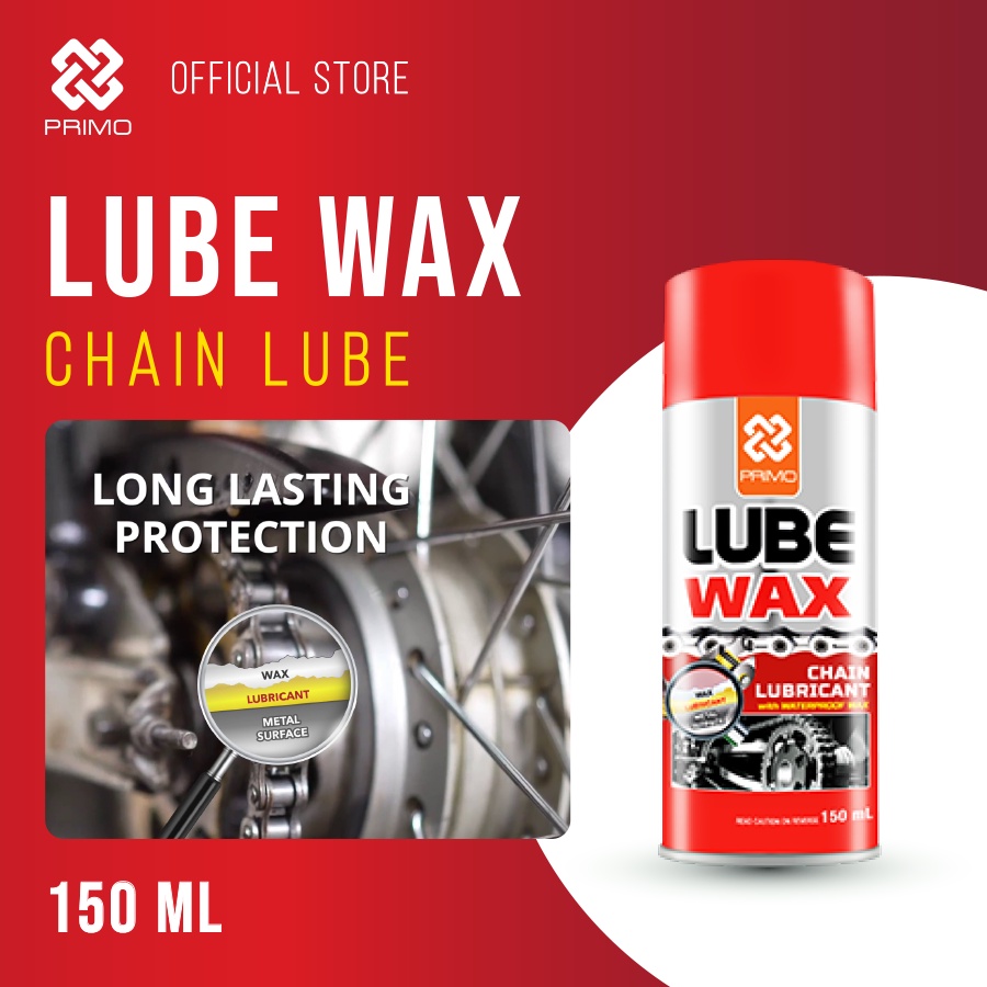 Jual Primo Lube Wax Motor Chain Lube Oli Pelumas Rantai Dengan Wax Tahan Air 150 Ml Shopee