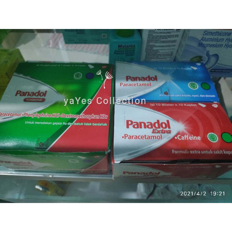 Panadol 1 Blister 10 Kaplet Flu &amp; Batuk tidak berdahak Paracetamol sakit kepala nyeri demam dewasa