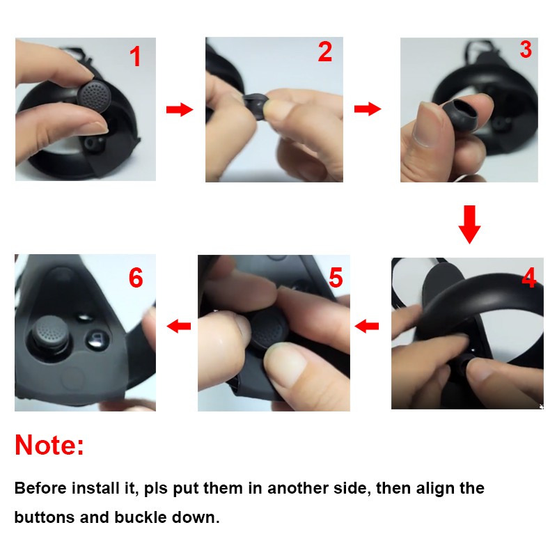 4pcs Case Pelindung Bahan Silikon Anti Slip Untuk Oculus Quest 2 / Rifts Vr Touch Controller