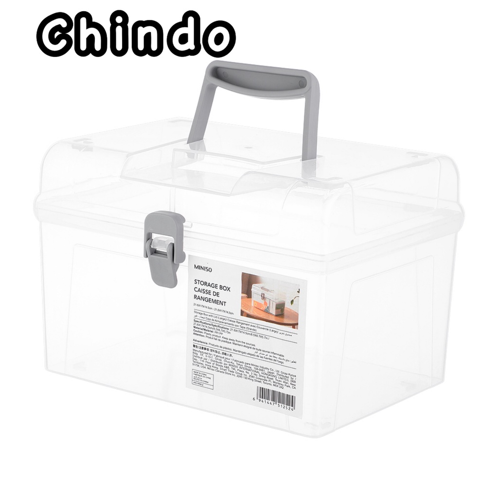 MINISO STORAGE BOX WITH LID BOX PENYIMPANAN SMALL LARGE LONG MINISO