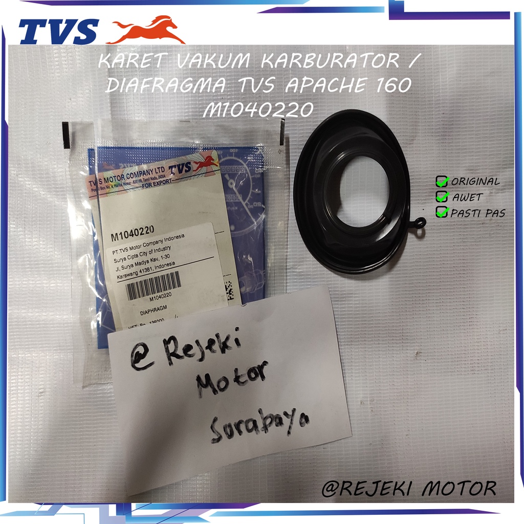 KARET VAKUM KARBURATOR / DIAFRAGMA TVS APACHE 160 M1040220