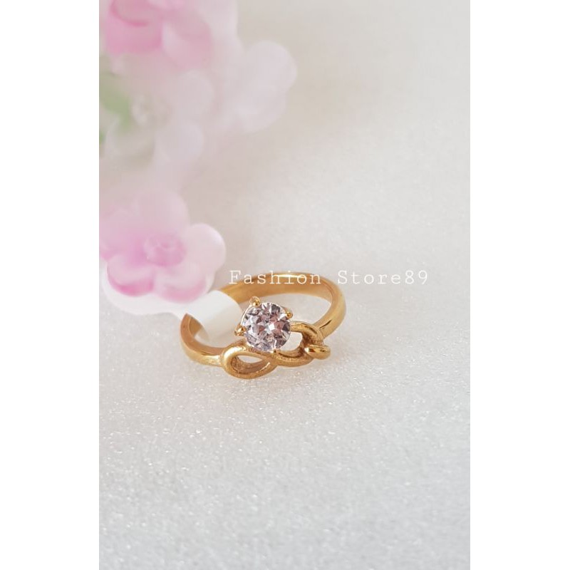 New cincin Titanium emas pertama putih fashion cincin replica emas titanium impor Antikarat