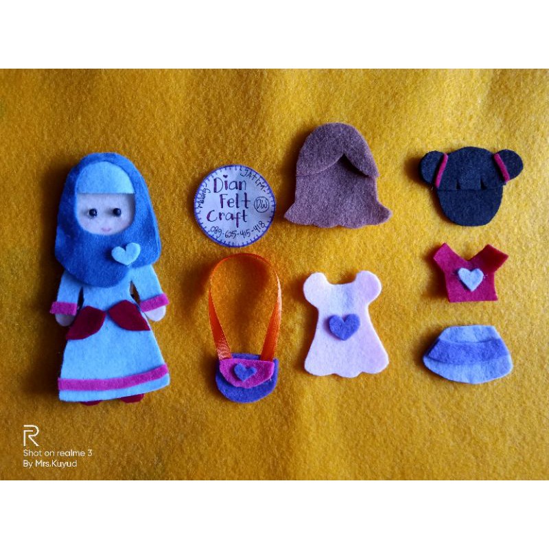 bongkar pasang / bp bp an / Mainan boneka dan pakaian / boneka mini / boneka flanel
