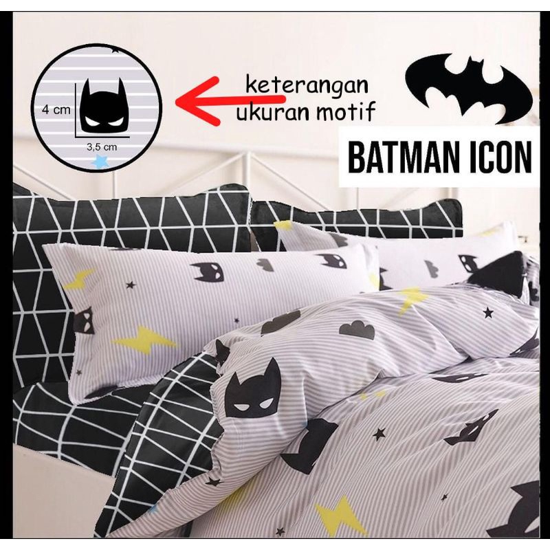 Katun Lokal Original Grade 1 kain Sprei meteran bahan Star Deluxe motif Batman Icon
