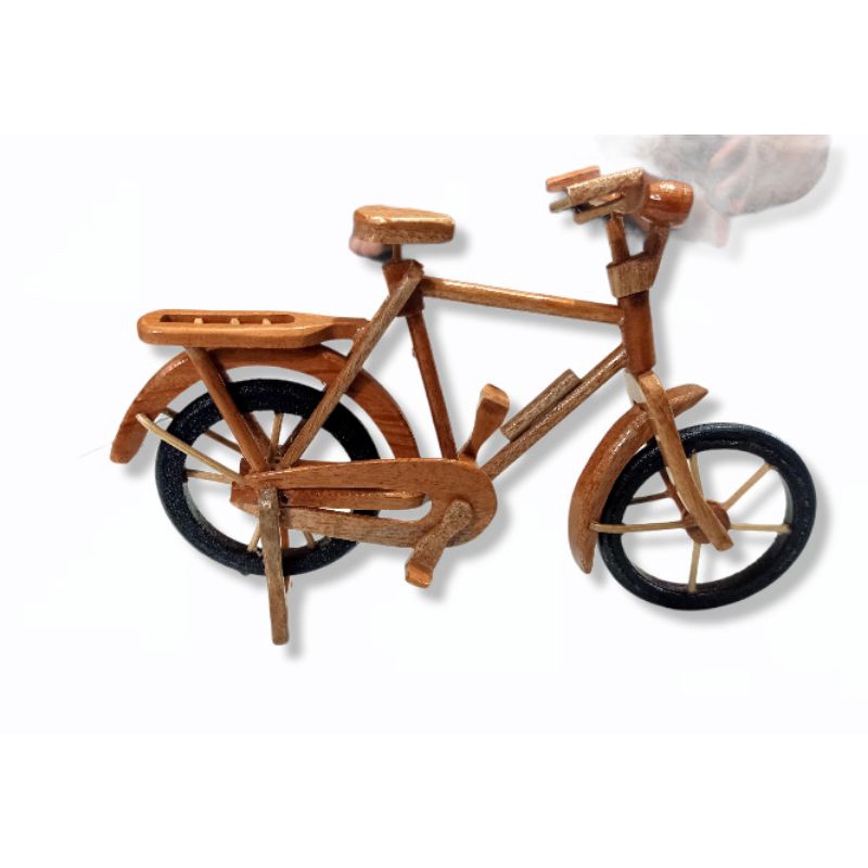 MINIATUR SEPEDA ONTEL KAYU/MINIATUR MAINAN MURAH/PAJANGAN RUMAH