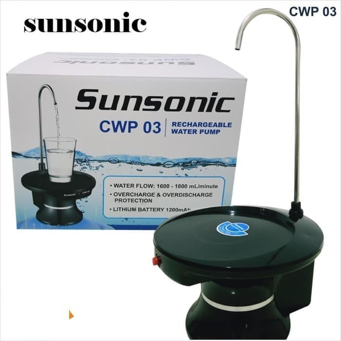 POMPA GALON ELEKTRIK SUNSONIC CWP 03 TATAKAN GELAS WATER PUMP ELECTRIC